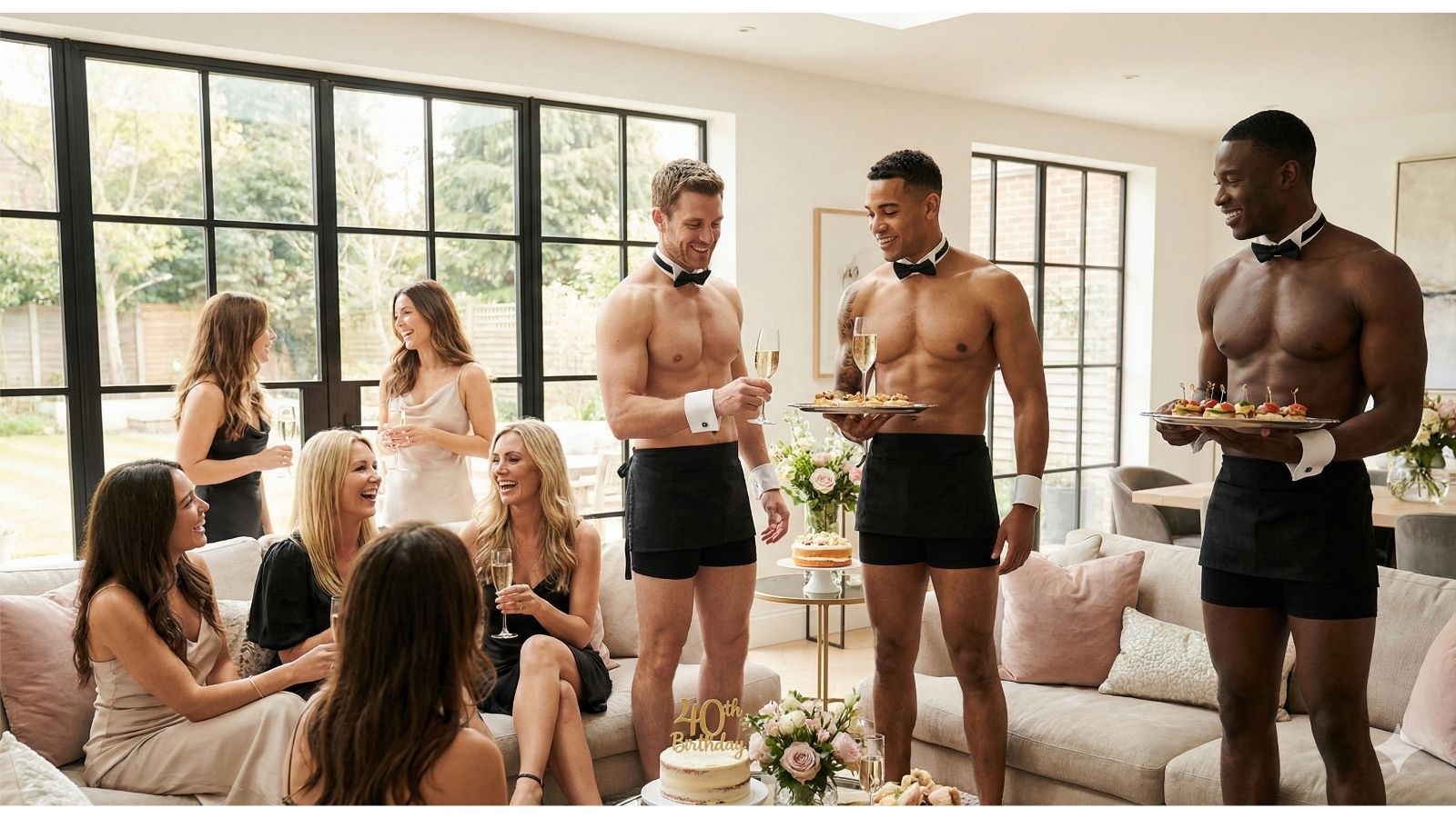 butlers in the buff surrey at a hen party